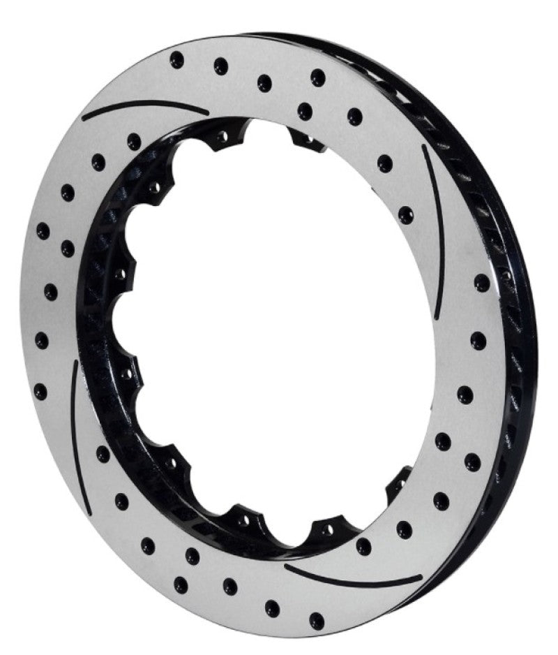 Wilwood Rotor-SRP48 SPC-37-LH-BLK-Drill 13.06 x 1.25 - 12 on 8.75in Wilwood Brake Rotors - 2 Piece AXOPROS