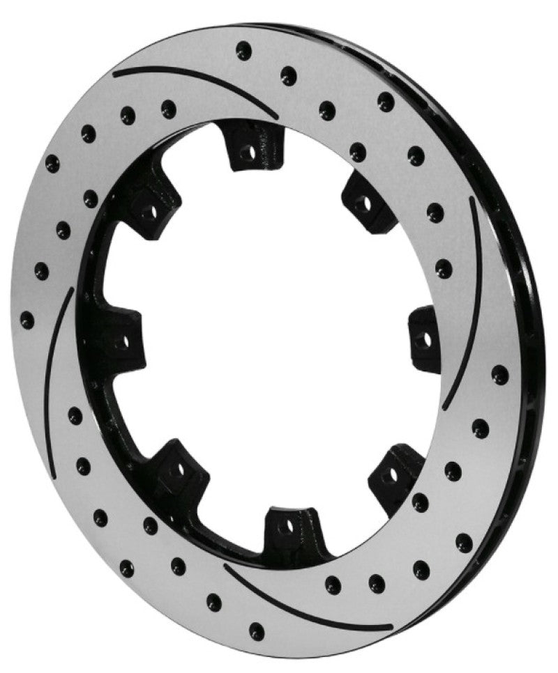 Wilwood Rotor-UL32 Iron LH-SRP BLK Drl 12.19 x .810 - 8 on 7.00in Wilwood Brake Rotors - 2 Piece AXOPROS