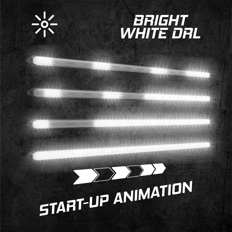 XK Glow 9In Switchback Grill Lights with Start-up Animation & Sequential Turn Signals XKGLOW Light Bars & Cubes AXOPROS