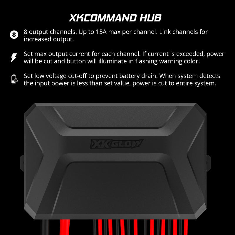 XK Glow XKcommand Bluetooth Switch Panel for Lights 12V Accessory Offroad XKGLOW Switch Panels AXOPROS