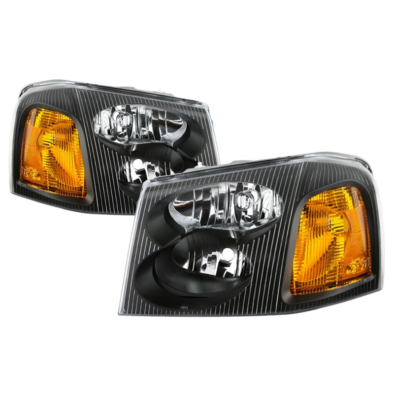 xTune 02-09 GMC Envoy OEM Style Headlights - Black (HD-JH-GEN02-AM-BK) SPYDER Headlights AXOPROS