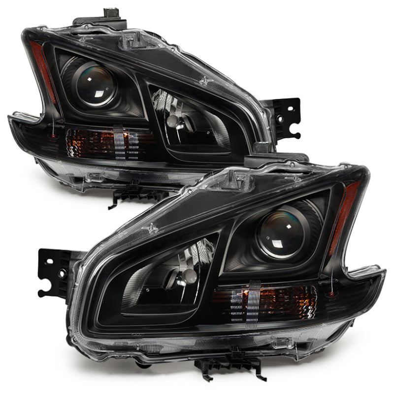 xTune 09-14 Nissan Maxima Halogen ONLY (No HID) OEM Style Headlights - Black HD-JH-NM09-AM-BK SPYDER Headlights AXOPROS
