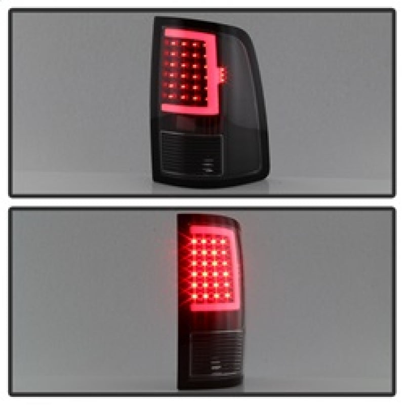 xTune 13-18 Dodge Ram 1500 LED Tail Lights - Black (ALT-ON-DRAM13V2-LBLED-BK) SPYDER Tail Lights  AXOPROS