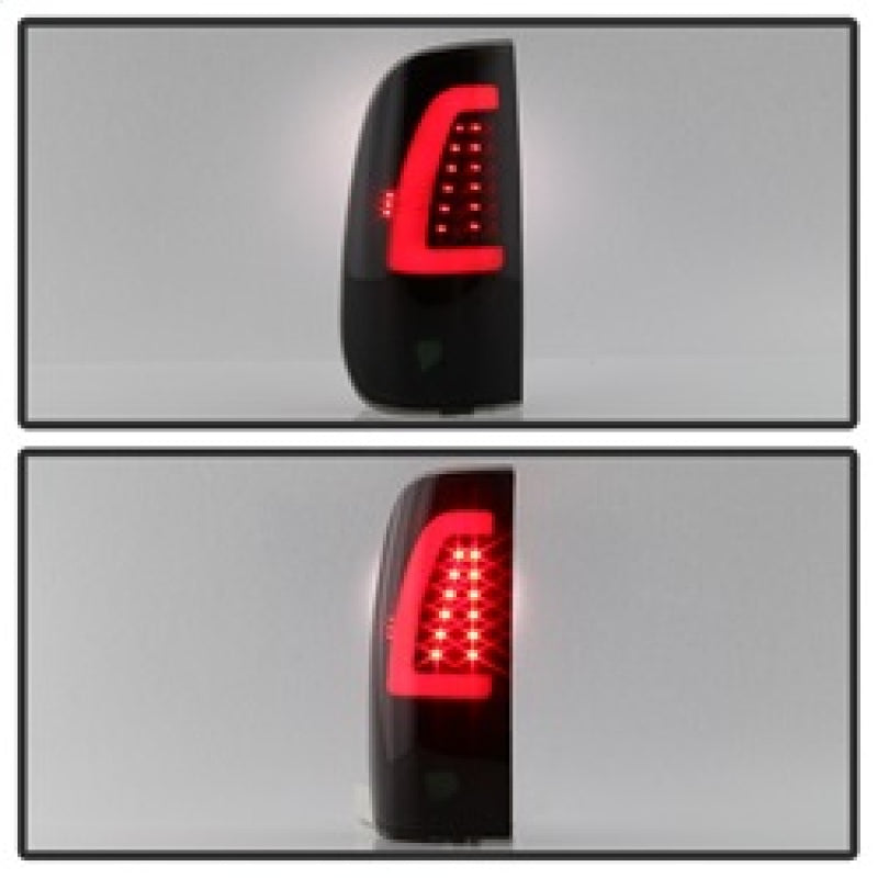 xTune 97-03 Ford F-150 Light Bar LED Tail Lights - Black Smoke (ALT-ON-FF15097-LBLED-BSM) SPYDER Tail Lights  AXOPROS
