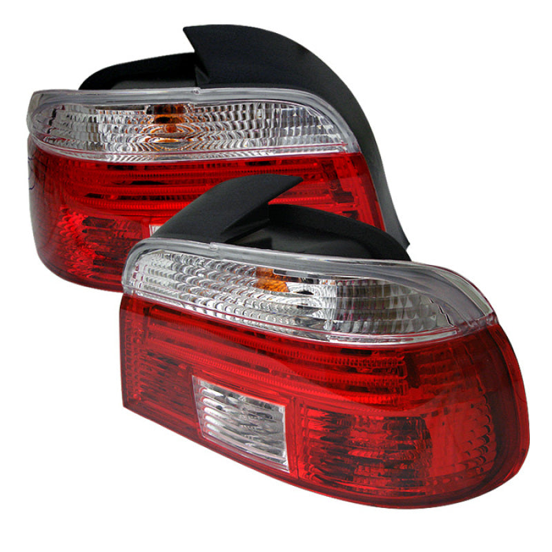 Xtune Bmw E39 5-Series 97-00 Tail Light Red Clear ALT-CI-BE3997-RC SPYDER Tail Lights  AXOPROS