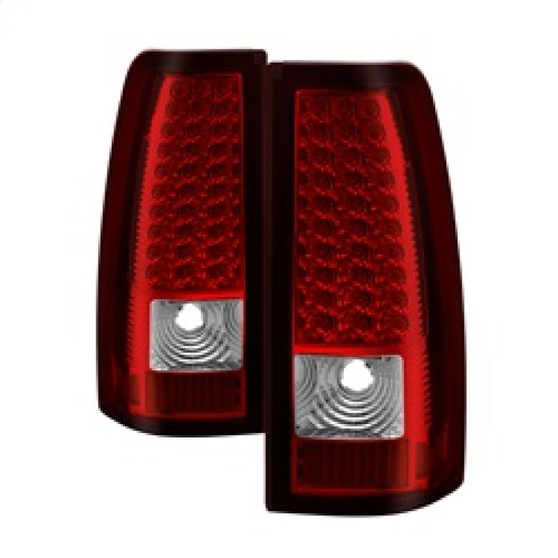 Xtune Chevy Silverado 1500/2500/3500 03-06 LED Tail Lights Red Clear ALT-ON-CS03-LED-RC SPYDER Tail Lights  AXOPROS
