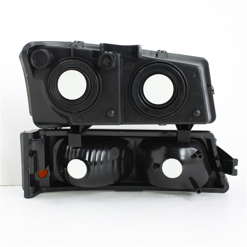 Xtune Chevy Silverado 2500HD 03-06 Crystal Headlights w/ Amber Lights Smoke HD-JH-CSIL03-AM-SM-SET SPYDER Headlights AXOPROS