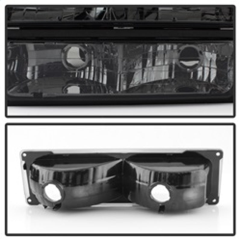 Xtune Chevy Suburban 94-98 Headlights w/ Corner & Parking Lights 8pcs Smoked HD-JH-CCK88-AM-SM-SET SPYDER Headlights AXOPROS