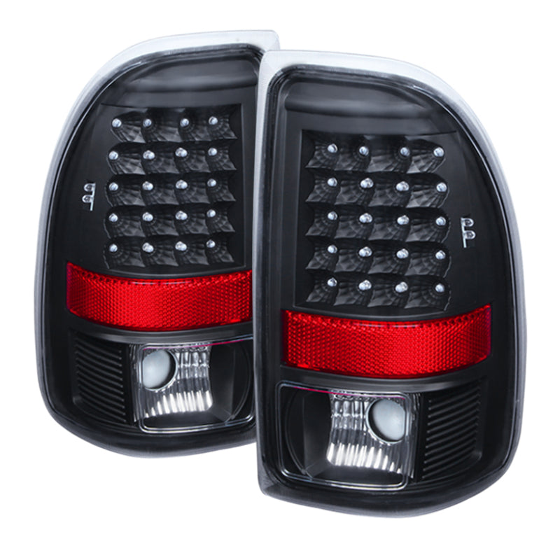 Xtune Dodge Dakota 97-04 LED Tail Lights Black ALT-JH-DDAK97-LED-BK SPYDER Tail Lights  AXOPROS