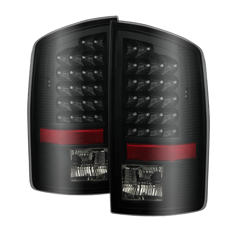 Xtune Dodge Ram 07-08 1500 / Ram 07-09 2500/3500 LED Tail Lights Black Smoke ALT-JH-DR07-LED-BKSM SPYDER Tail Lights AXOPROS