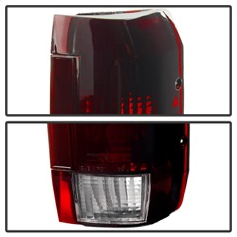 Xtune Ford Bronco F150 F250 F350 F450 92-96 OE Style Tail Lights Red Smoked ALT-JH-FB92-OE-RSM SPYDER Tail Lights  AXOPROS