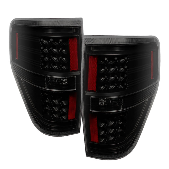 Xtune Ford F150 09-14 LED Tail Lights Black Smoke ALT-JH-FF15009-LED-BSM SPYDER Tail Lights  AXOPROS