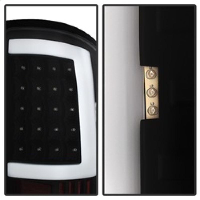 Xtune GMC Sierra 07-13 LED Tail Lights Black ALT-ON-GS07-G2-LED-BK SPYDER Tail Lights  AXOPROS