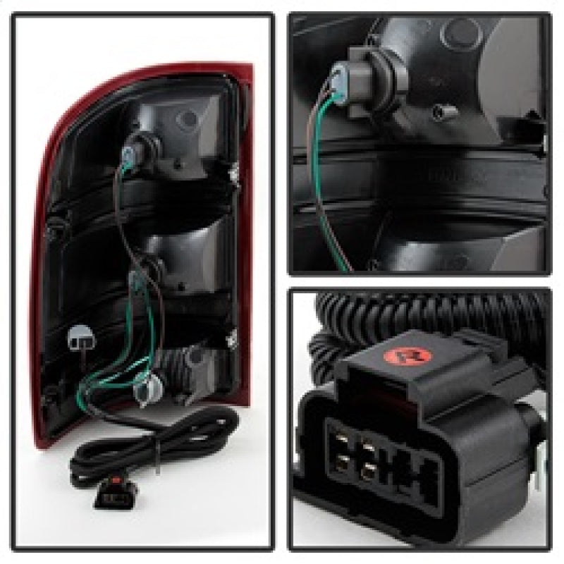 Xtune GMC Sierra 2007-2013 OEM Style Tail Light Red Smoked ALT-JH-GS07-OE-RSM SPYDER Tail Lights  AXOPROS