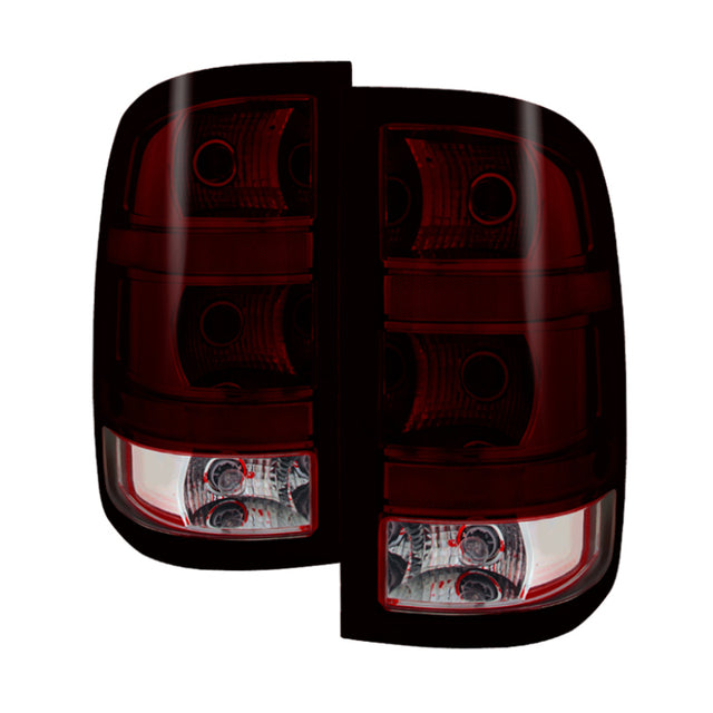 Xtune GMC Sierra 2007-2013 OEM Style Tail Light Red Smoked ALT-JH-GS07-OE-RSM SPYDER Tail Lights  AXOPROS