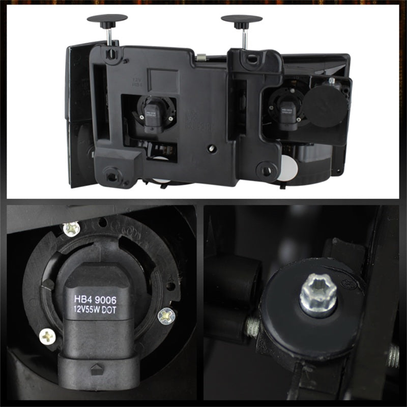 Xtune GMC Yukon 92-93 Crystal Headlights w/ Corner & Bumper Smoke HD-JH-GMCCK88-AM-SM-SET SPYDER Headlights AXOPROS