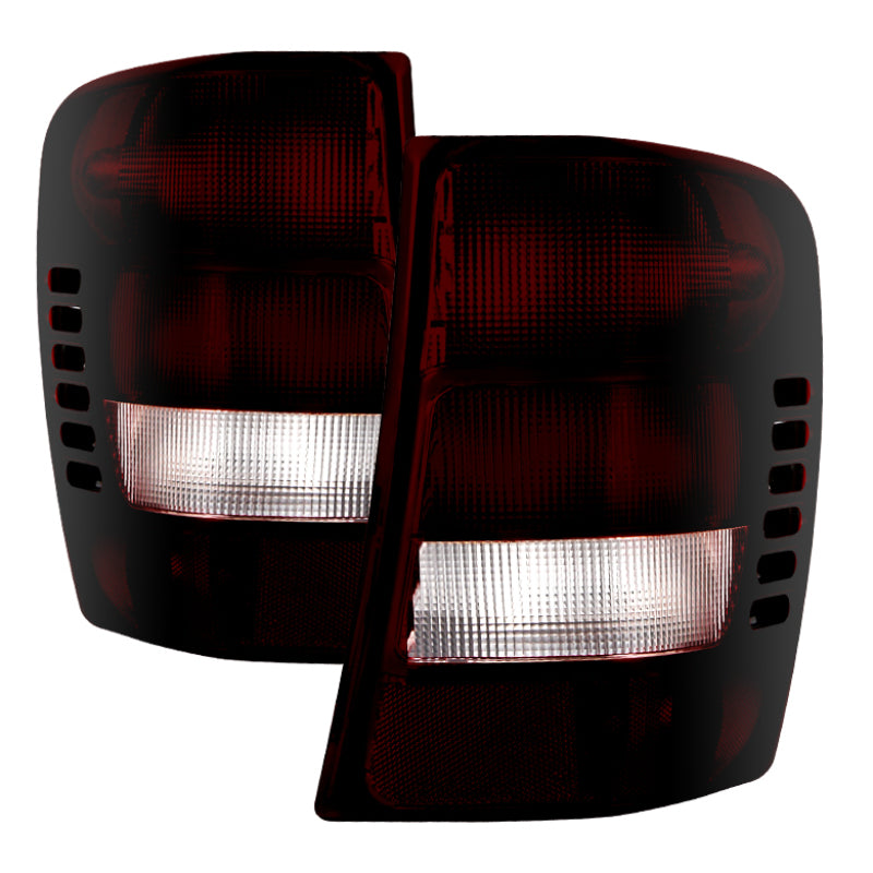 Xtune Jeep Grand Cherokee 1999-2002 OEM Style Tail Lights Red Smoked ALT-JH-JGC99-OE-RSM SPYDER Tail Lights  AXOPROS
