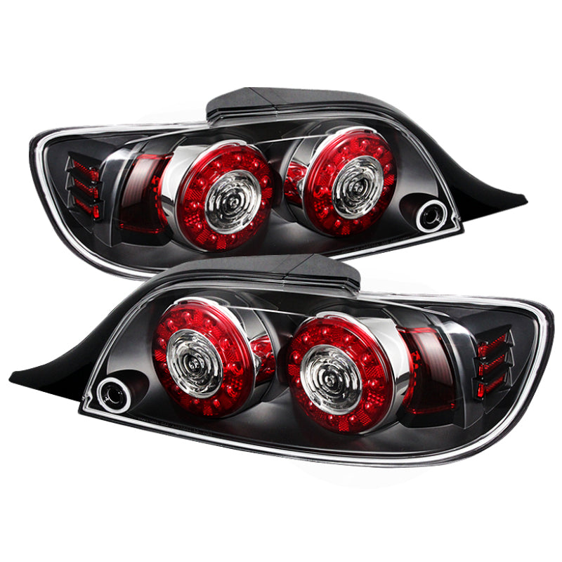 Xtune Mazda Rx-8 04-08 LED Tail Lights Black ALT-ON-MRX804-LED-BK SPYDER Tail Lights AXOPROS