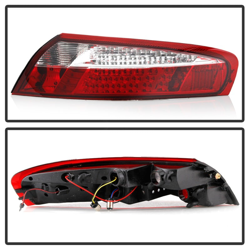 Xtune Porsche 911 996 ( Non 4S. Turbo. GT3 ) 99-04 LED Tail Lights Red Clear ALT-ON-P99699-LED-RC SPYDER Tail Lights  AXOPROS