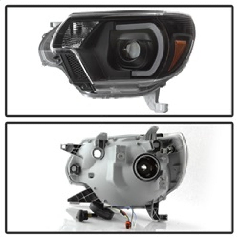 xTune Toyota Tacoma 12-15 Headlights - Light Bar DRL - Black PRO-JH-TTA12-LBDRL-BK SPYDER Headlights AXOPROS
