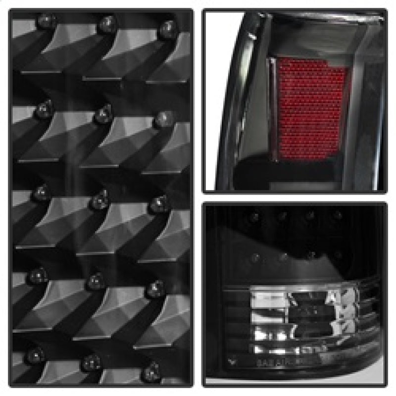 Xtune Yukon Denali 99-00 LED Tail Lights Black ALT-JH-CCK88-LED-BK SPYDER Tail Lights  AXOPROS