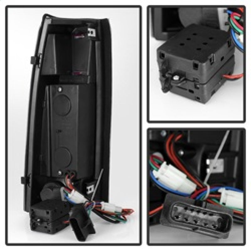 Xtune Yukon Denali 99-00 LED Tail Lights Black ALT-JH-CCK88-LED-BK SPYDER Tail Lights  AXOPROS