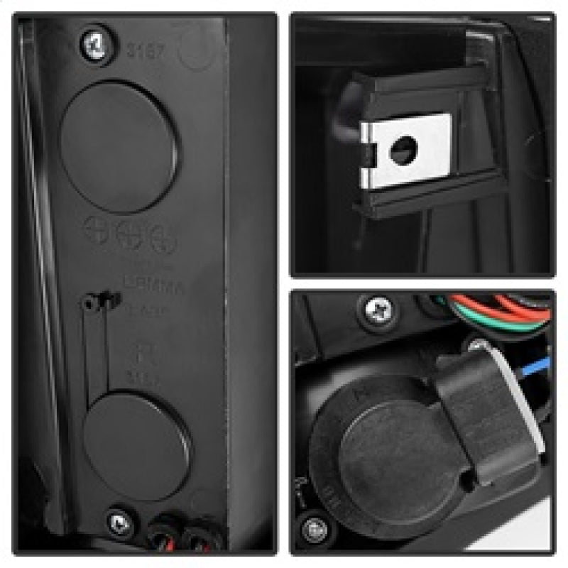 Xtune Yukon Denali 99-00 LED Tail Lights Black ALT-JH-CCK88-LED-BK SPYDER Tail Lights  AXOPROS