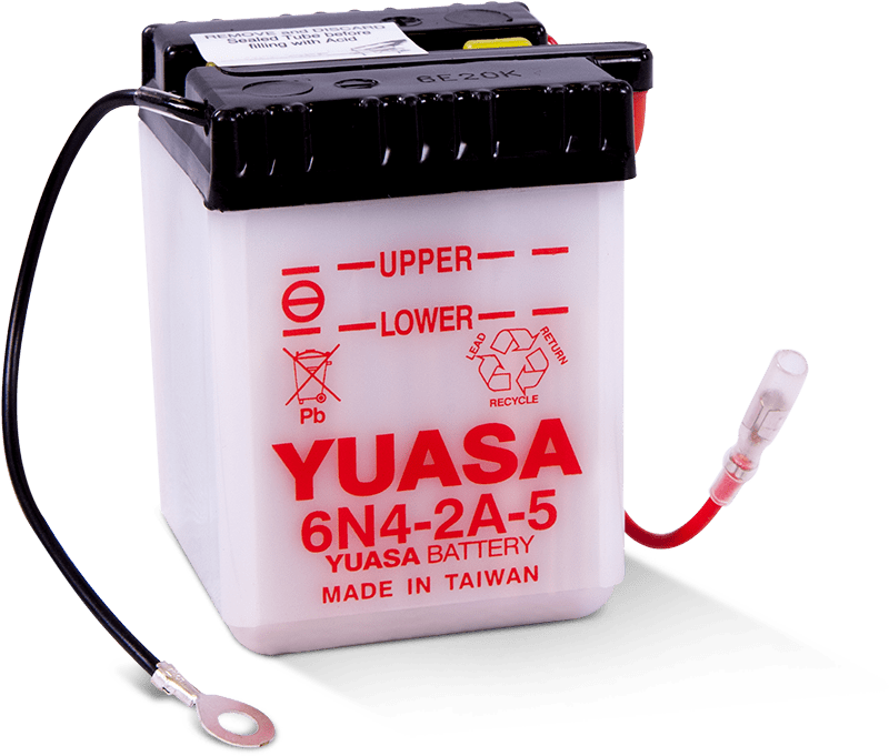 Yuasa 6N4-2A-5 Conventional 6-Volt Battery Yuasa Battery Batteries AXOPROS