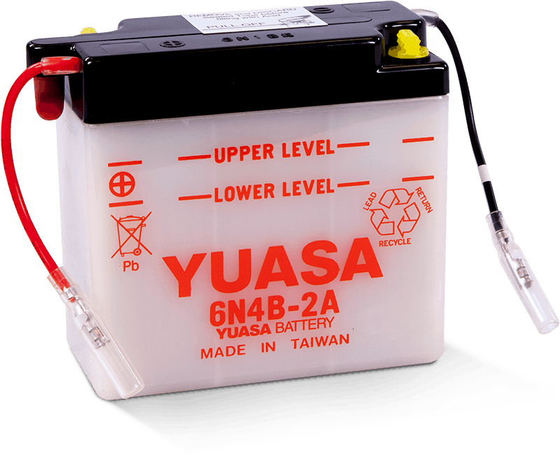 Yuasa 6N4B-2A Conventional 6-Volt Battery Yuasa Battery Batteries AXOPROS