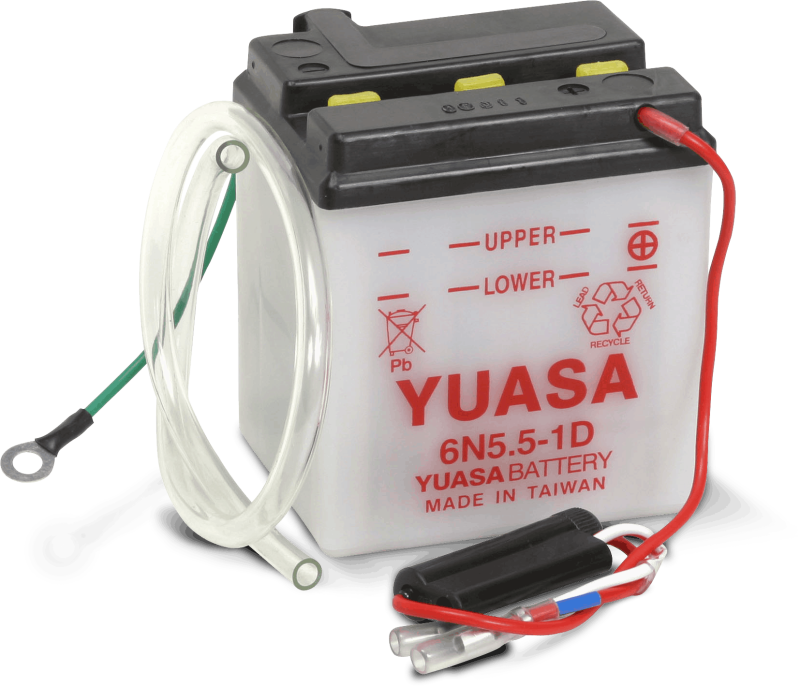 Yuasa 6N5.5-1D Conventional 6-Volt Battery Yuasa Battery Batteries AXOPROS