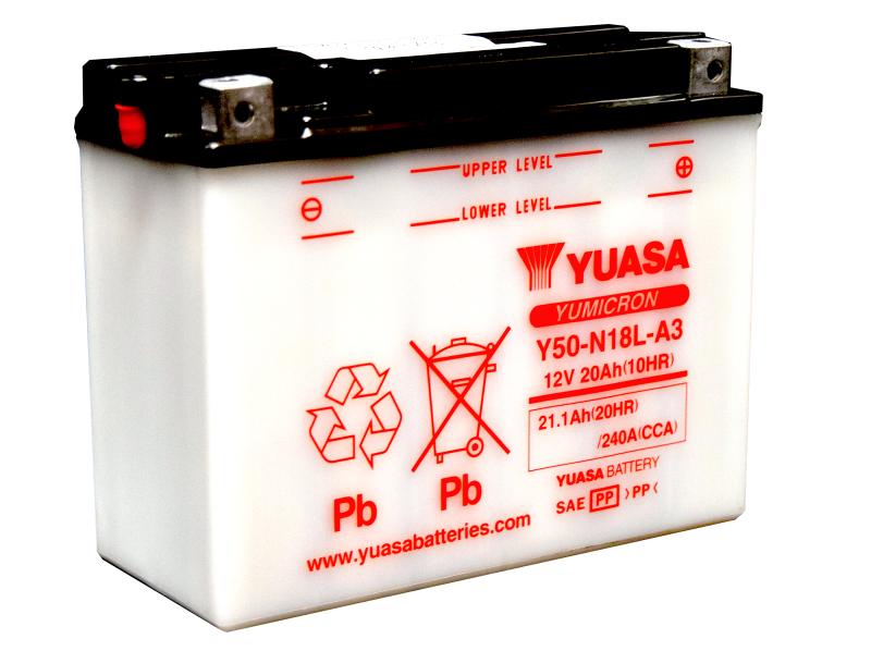 Yuasa Y50-N18L-A3 Yumicron 12-Volt Battery Yuasa Battery Batteries AXOPROS