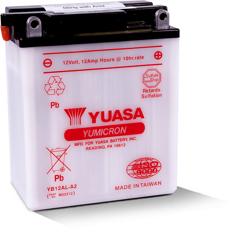 Yuasa YB12AL-A2 Yumicron 12-Volt Battery Yuasa Battery Batteries AXOPROS