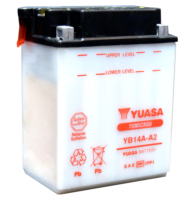Yuasa YB14A-A2 Yumicron CX 12-Volt Battery Yuasa Battery Batteries AXOPROS