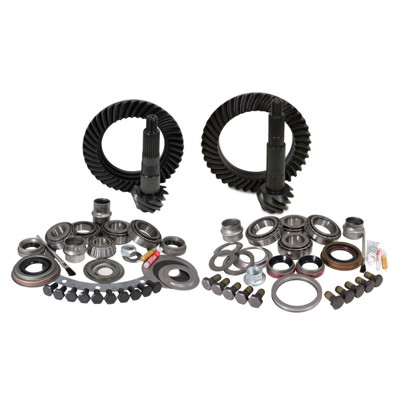 Yukon Gear & Install Kit Package Jeep XJ w/Dana 30 Front & Chrysler 8.25in Rear - 4.56in Ratio Yukon Gear & Axle Differential Install Kits AXOPROS