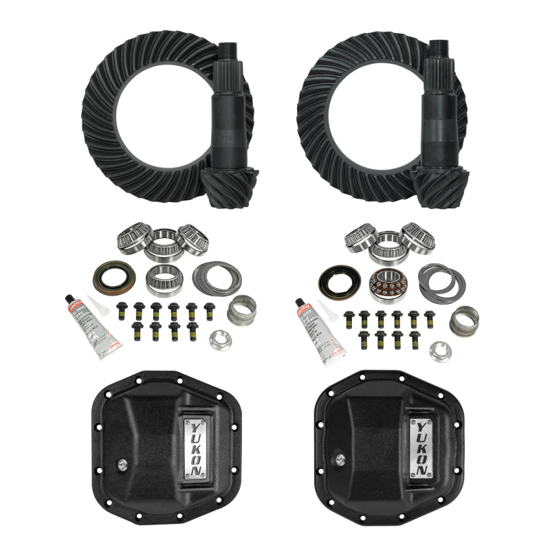 Yukon Stage 2 Jeep JL/JT Re-Gear Kit w/Covers & D44 Front & Rear in a 5.13 Ratio Yukon Gear & Axle Differential Install Kits AXOPROS