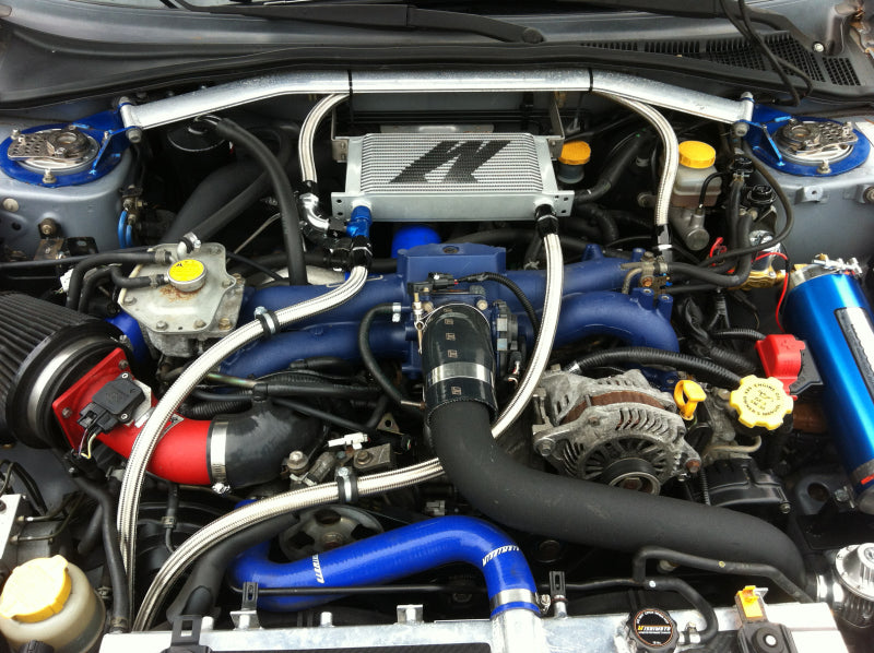 Mishimoto Universal 10 Row Oil Cooler Kit (Metal Braided Lines) Mishimoto Oil Coolers  AXOPROS