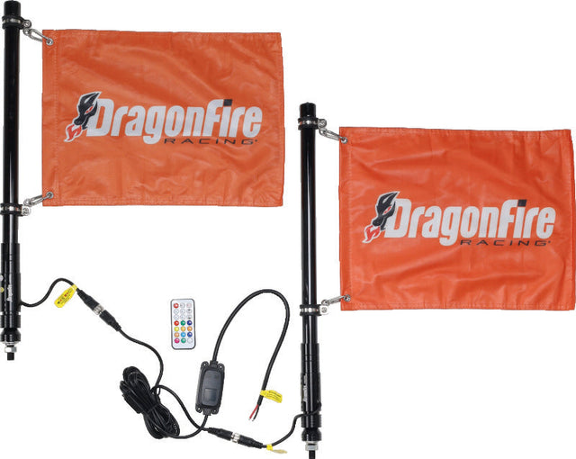DragonFire Racing 2Ft Spiral Led Whip - Black DragonFire Racing Whip Lights  AXOPROS