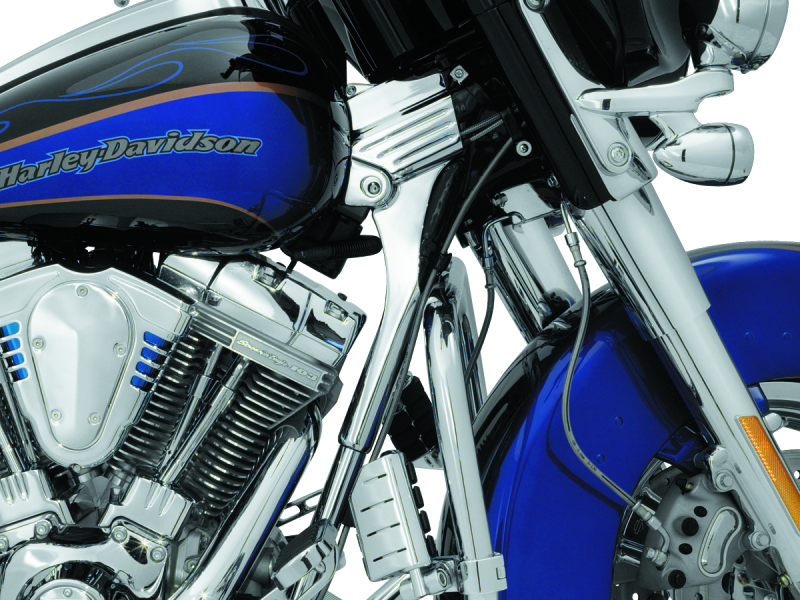 Kuryakyn Deluxe Neck Cover Kit 95-05 Touring Models Chrome Kuryakyn Exterior Trim  AXOPROS