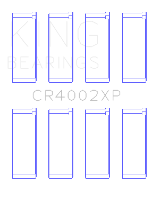 King Mazda B6/B6-T 1.6-1.8L XP Tri-Metal Performance Connecting Rod Bearing Set of 4 - Size STDX King Engine Bearings Bearings  AXOPROS