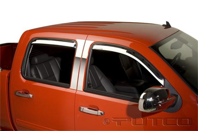Putco 14-14 Chevrolet Silverado HD - Crew Cab (Set of 4) Element Chrome Window Visors Putco Wind Deflectors  AXOPROS