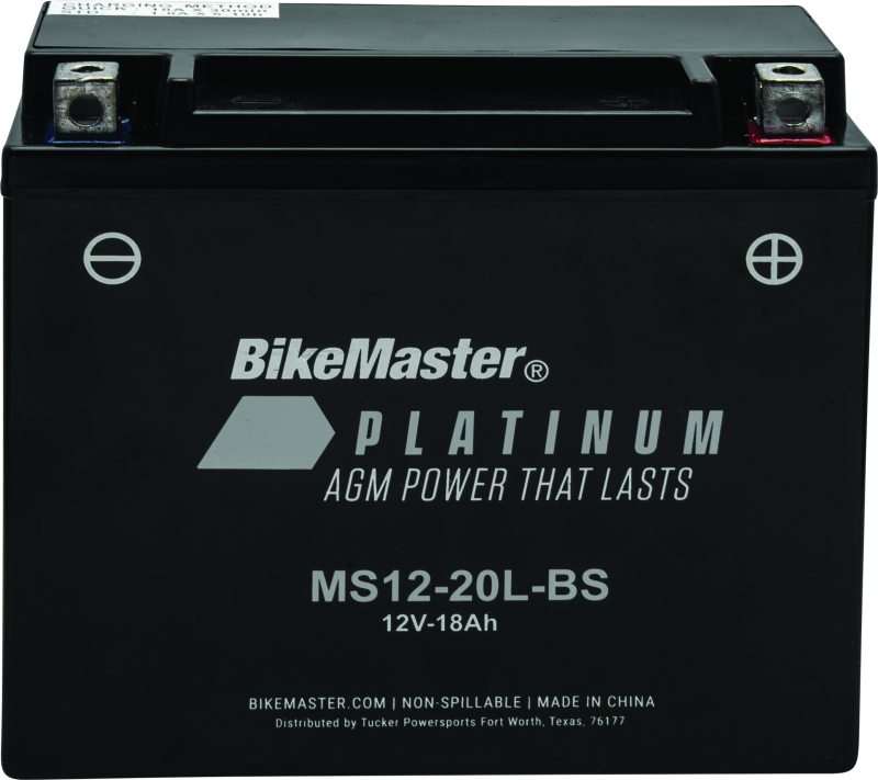 BikeMaster AGM Battery - MS12-20L-BS BikeMaster Batteries  AXOPROS
