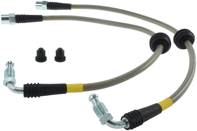 StopTech 07-08 Audi RS4 Front Stainless Steel Brake Line Kit Stoptech Brake Line Kits  AXOPROS