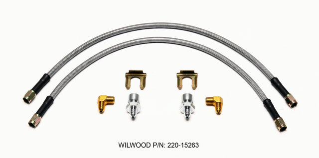 Wilwood Flexline Kit 18inch M10x1.50 IF 1/8-27 NPT 90 Degree Wilwood Brake Line Kits  AXOPROS