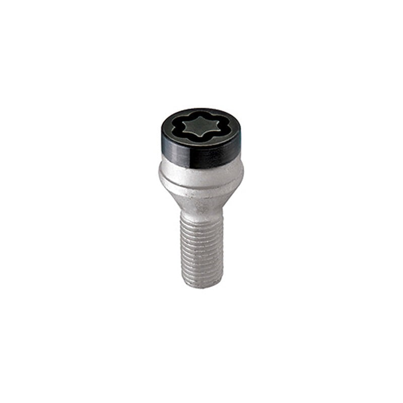 McGard Wheel Lock Bolt Set - 4pk. (Cone Seat) M12X1.5 / 17mm Hex / 25.5mm Shank Length - Black McGard Wheel Bolts  AXOPROS