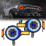 Oracle 2021+ Ford Bronco Oculus Bi-LED Projector Headlights - ColorSHIFT LED SEE WARRANTY ORACLE Lighting Headlights  AXOPROS