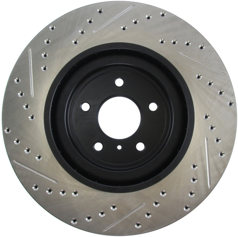 StopTech Infiniti G37 / Nissan 370Z SportStop Slotted & Drilled Front Left Rotor Stoptech Brake Rotors - Slot & Drilled  AXOPROS