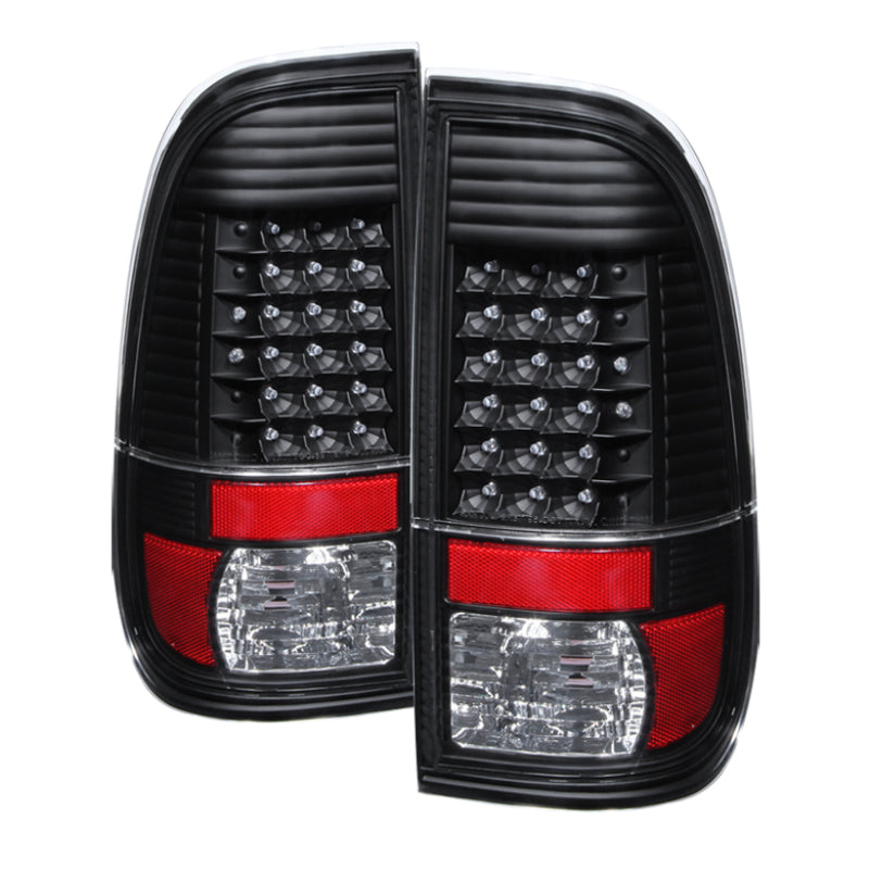 Xtune Ford Super Duty 08-15 LED Tail Lights Black ALT-JH-FS08-LED-BK SPYDER Tail Lights  AXOPROS