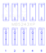 King Nissan SR20DE/DET (2.0L) Performance Main Bearing Set - Size +0.25mm King Engine Bearings Bearings  AXOPROS