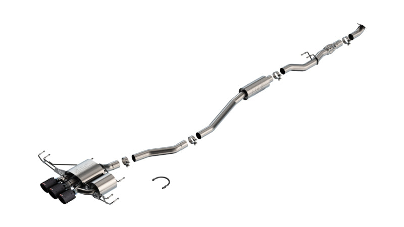 Borla 2023 Honda Civic Type R MT ATAK Catback Exhaust w/ 4in Black Anodized Carbon Fiber Tips Borla Catback  AXOPROS