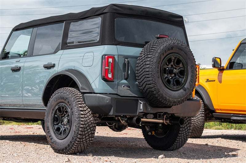 Corsa 21-25 Ford Bronco 2.7L 4-Door 2.75in Cat-Back Dual Rear Exhaust w/ 4in Straight-Cut Black Tips CORSA Performance Catback  AXOPROS